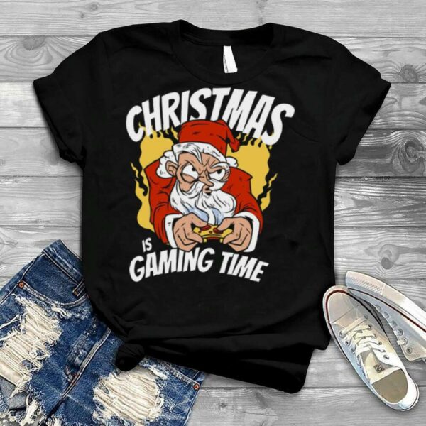 Santa Gamer Christmas 2021 Is Gaming Time Gamer shirt