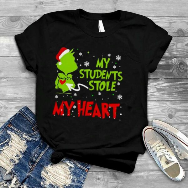 Santa Grinch My Students Stole My Heart Christmas shirt