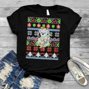 Santa Hat Sloth Christmas Light Ugly shirt