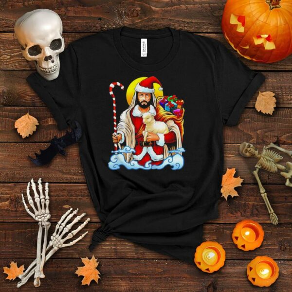 Santa Jesus Christmas Christian Nativity Holiday Xmas T shirt