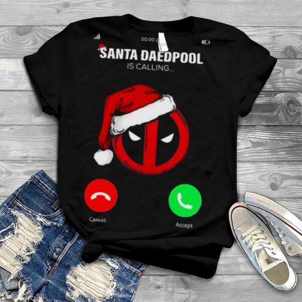 Santa Marvel Deadpool Calling Christmas Shirt