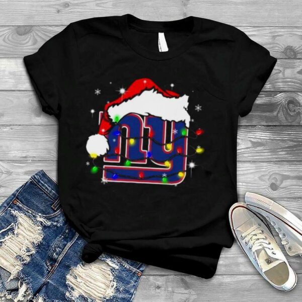 Santa New York Giants Logo Lights Christmas shirt