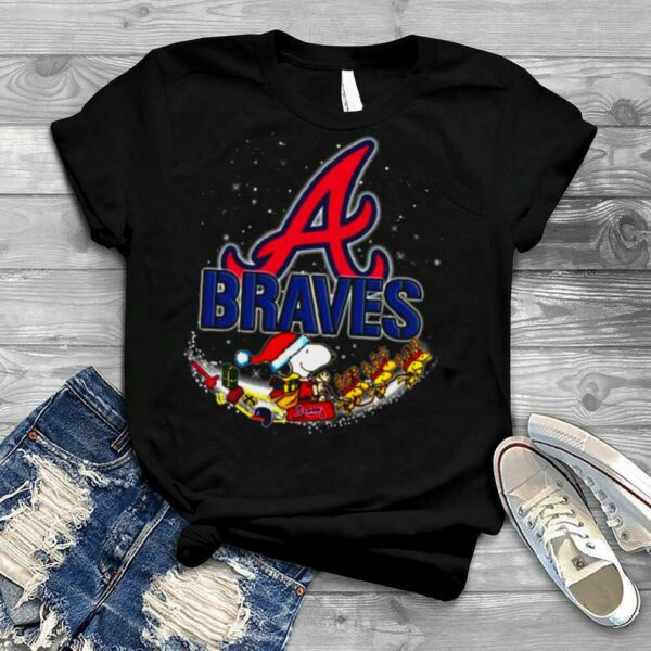 Santa Snoopy and Woodstock Atlanta Braves World Series 2021 champions Christmas shirt