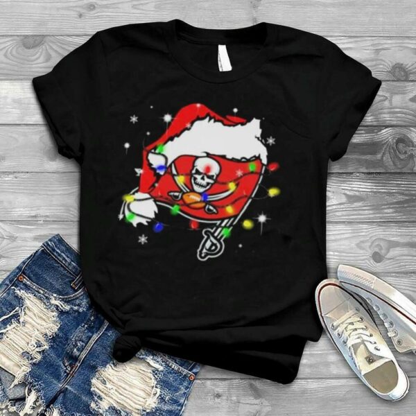 Santa Tampa Bay Buccaneers Logo Lights Christmas Shirt