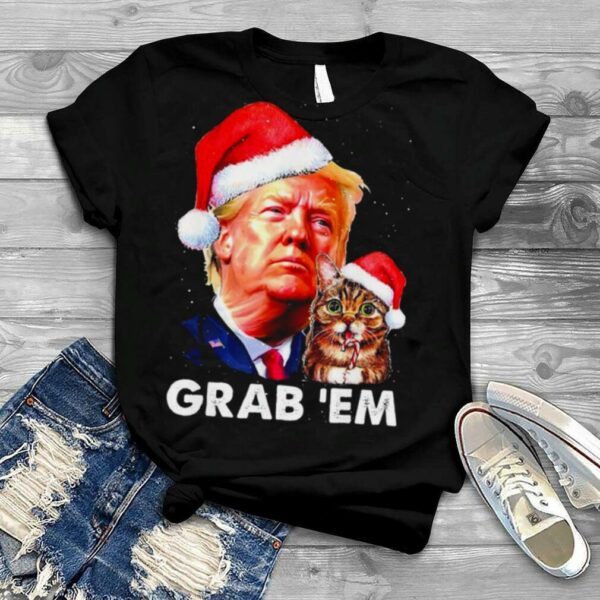 Santa Trump Cat Grab ‘Em Merry Christmas 2022 shirt