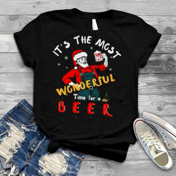 Santa it’s the most wonderful time for a beer 2022 Christmas sweater