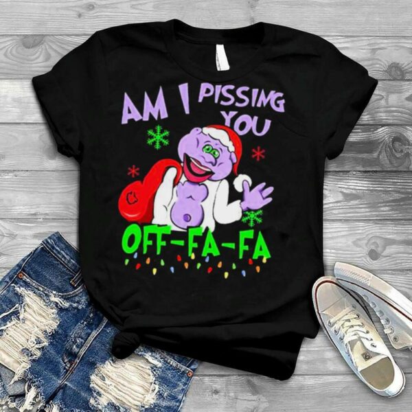 Santa peanut Jeff Dunham am I pissing you off fa fa merry Christmas shirt