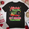 Santa’s Favorite 2nd Grade Teacher Christmas Tree Truck Ugly T Shirt