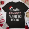 Santa’s Favorite Alpine Ski Racer Christmas Skiing T Shirt