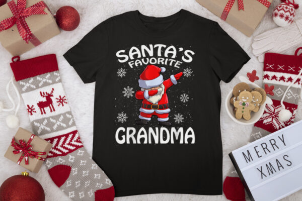 Santa’s Favorite Grandma Christmas T Shirt