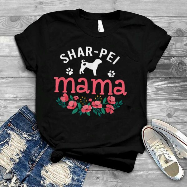 Shar Pei Mama Gifts Womens Mom Cute Dog Pet Lover Christmas T Shirt