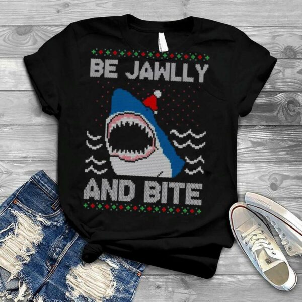 Shark Be Jawlly And Bite Christmas The Jaw Movie Knit Pattern Ugly 2022 shirt