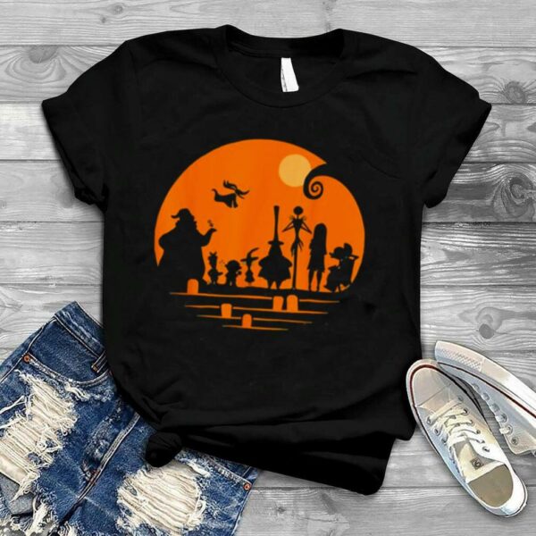 Silhouette Orange Design The Nightmare Before Christmas Halloween shirt