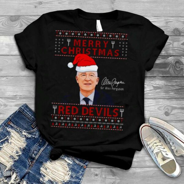 Sir Alex Ferguson Manchester United Merry Christmas Red Evil shirt