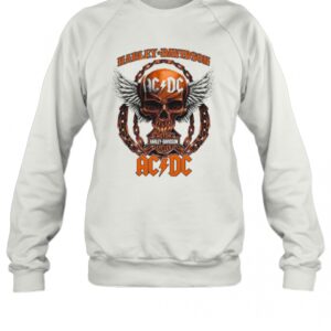 Skull Harley Davidson Motorcycles Ac Dc T-Shirt