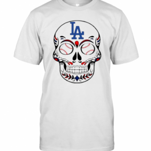 Skull Los Angeles LA Dodgers Logo Baseball shirt T-Shirt