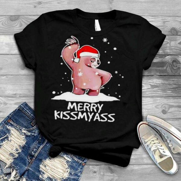 Sloth Merry Christmas Kissmyass Shirt