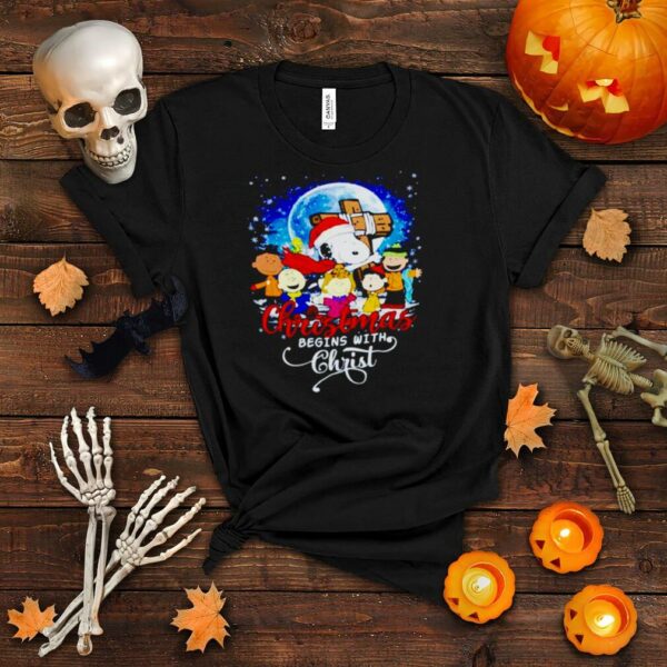 Snoopy Christmas Begins With Christ shirt