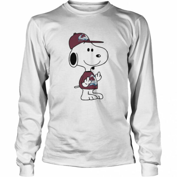 Snoopy Colorado Avalanche NHL Double Middle Fingers Fuck You shirt