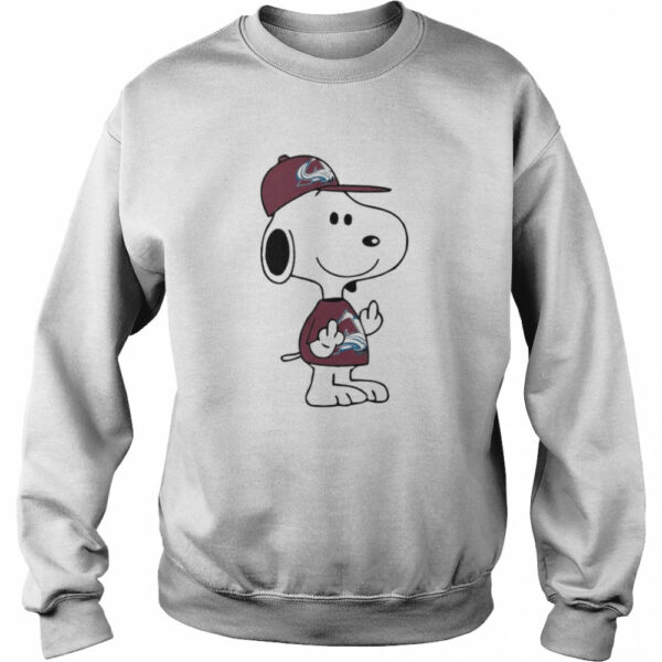 Snoopy Colorado Avalanche NHL Double Middle Fingers Fuck You shirt