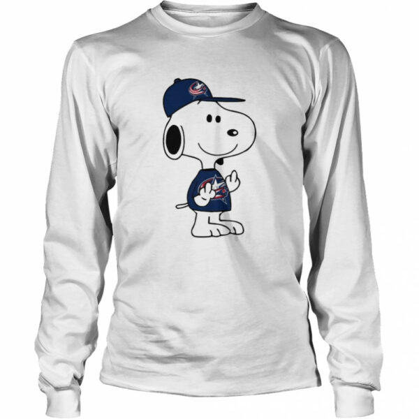 Snoopy Columbus Blue Jackets NHL Double Middle Fingers Fck You shirt