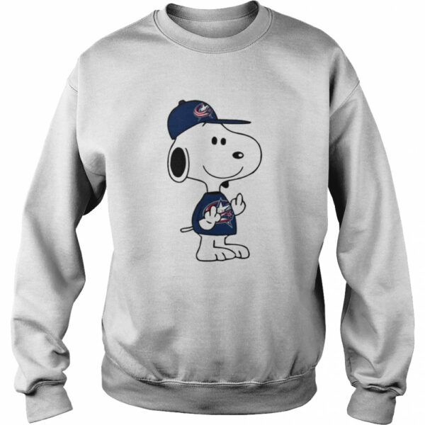 Snoopy Columbus Blue Jackets NHL Double Middle Fingers Fck You shirt