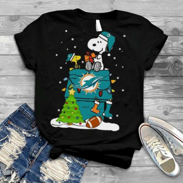 Snoopy Miami Dolphins Christmas shirt