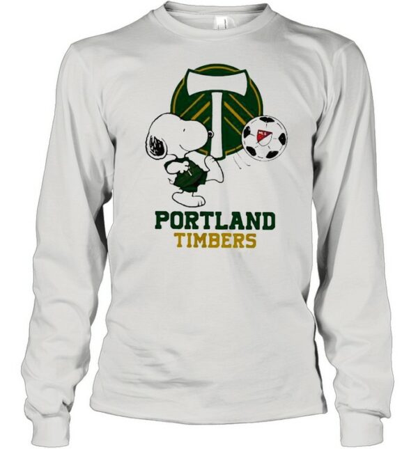 Snoopy Playing Soccer Portland Timbers Shirt