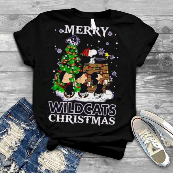 Snoopy and Friends Merry Abilene Christian Wildcats Christmas shirt