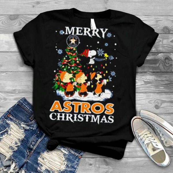 Snoopy and Friends Merry Houston Astros Christmas shirt