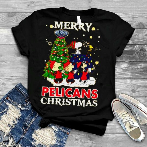 Snoopy and Friends Merry New Orleans Pelicans Christmas shirt