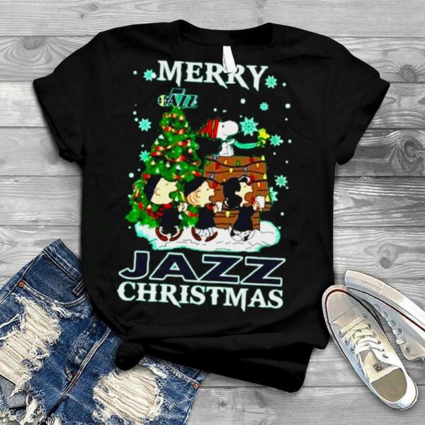 Snoopy and Friends Merry Utah Jazz Christmas shirt