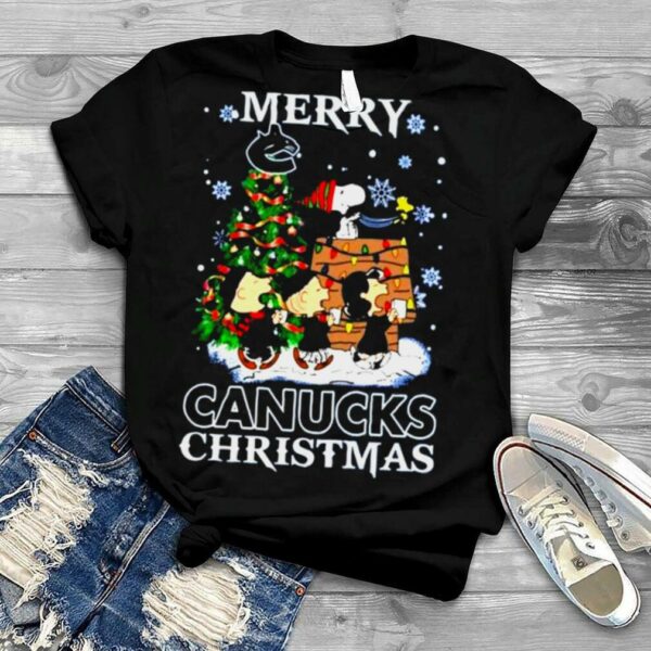 Snoopy and Friends Merry Vancouver Canucks Christmas shirt