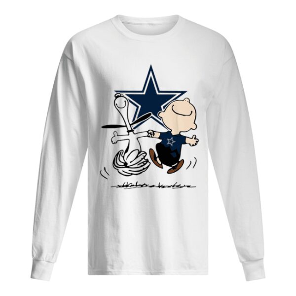 Snoopy and charlie brown dallas cowboys football shirt