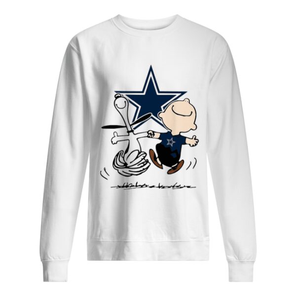 Snoopy and charlie brown dallas cowboys football shirt