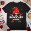 Snowboard Gnome Matching Family Group Christmas Party T Shirt