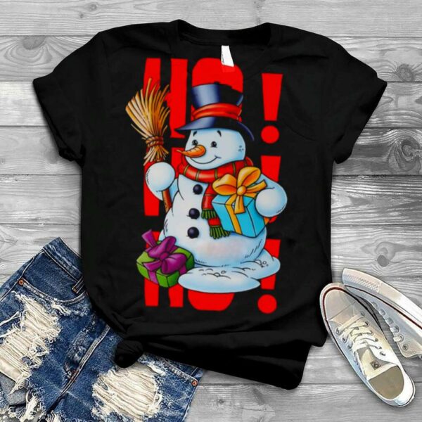 Snowman Wrapped In Christmas shirt