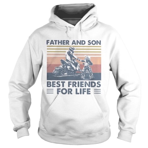 Snowmobile Father and son best friends for life vintage retro shirt