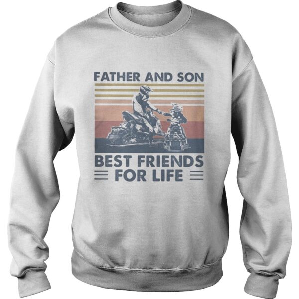 Snowmobile Father and son best friends for life vintage retro shirt