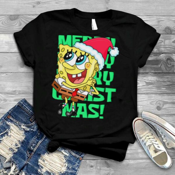 Spongebob Wearing Santa Hat Spongebob Christmas shirt