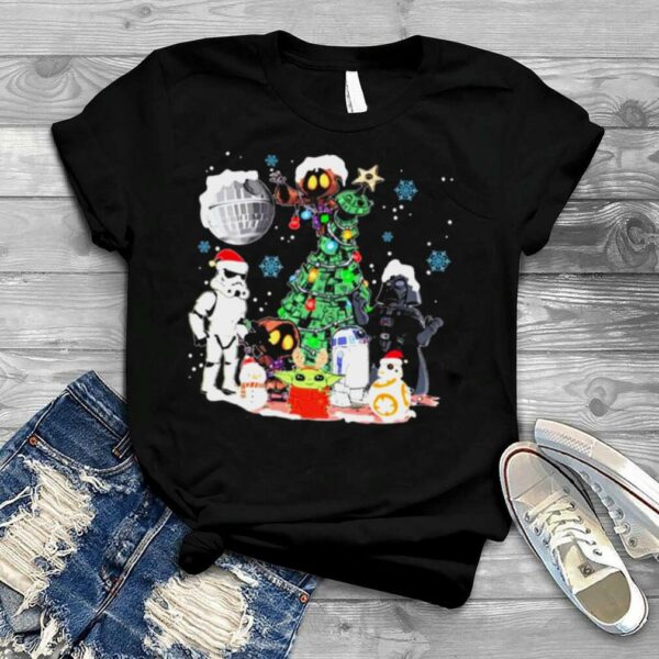 Star Wars Characters Chibi Merry Christmas light shirt