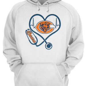 Stethoscope heart beat Chicago Bears shirt 2 Stethoscope heart beat Chicago Bears shirt 3