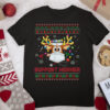 Support Worker Reindeer Wear Lights Ugly Sweater Christmas T Shirt