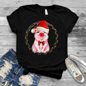 Sweet Pig With Santa Hat Pig Lover Christmas Sweater T shirt