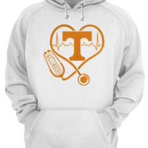 Tennessee Volunteers football nurse stethoscope love heartbeat shirt