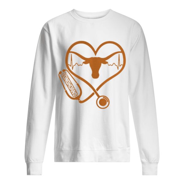 Texas Longhorns football nurse stethoscope love heartbeat shirt