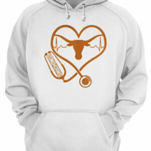 Texas Longhorns football nurse stethoscope love heartbeat shirt 2 Texas Longhorns football nurse stethoscope love heartbeat shirt 3