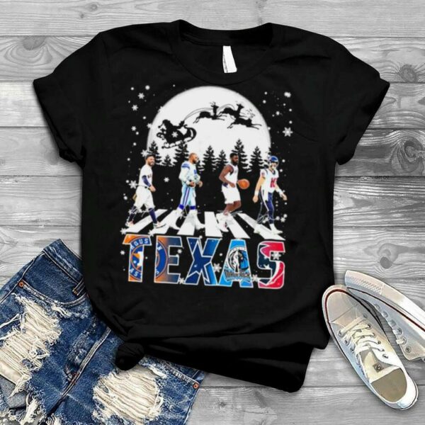 Texas Sports Abbey Road 2022 Merry Christmas Signatures Shirt