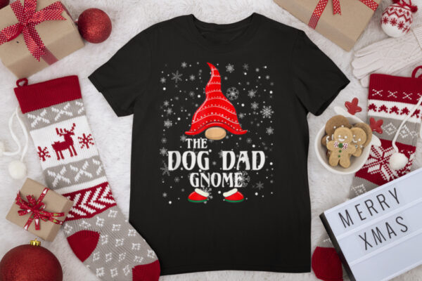 The Dog Dad Gnome Matching Family Group Christmas Pajama T Shirt