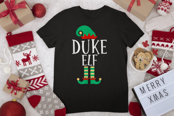 The Duke Elf Funny Family Matching Christmas Pajamas T Shirt